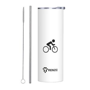 Sports Theme 20 OZ Stainless Steel Tumbler - Cycling
