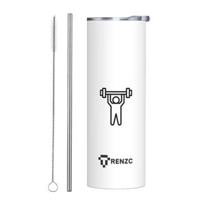 Sports Theme 20 OZ Stainless Steel Tumbler - Weightlifting