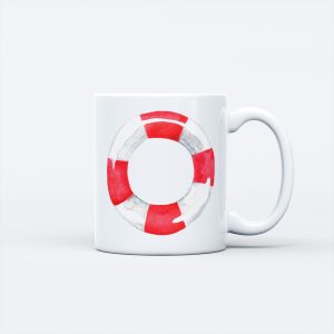 Beach Theme Ceramic Mug - Swimming Ring